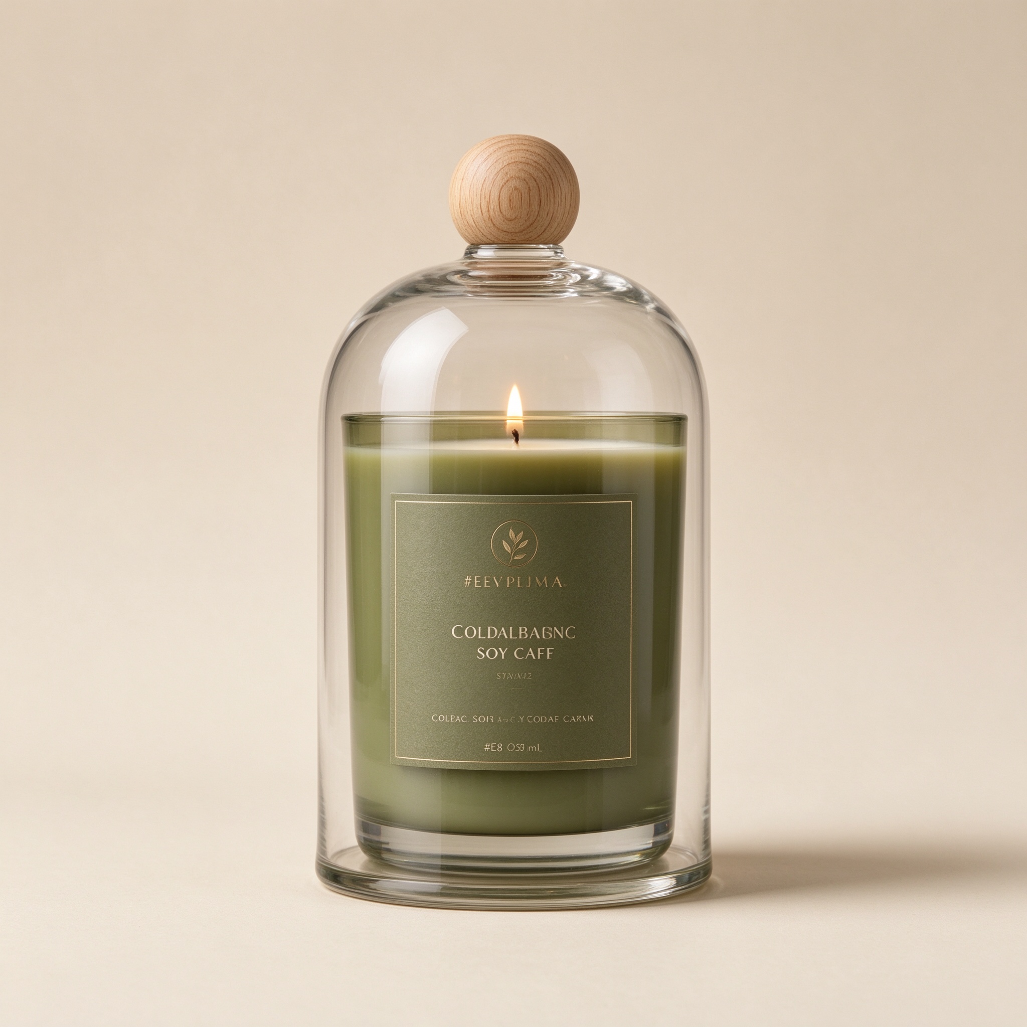 Hand-Poured Soy Candle Angle
